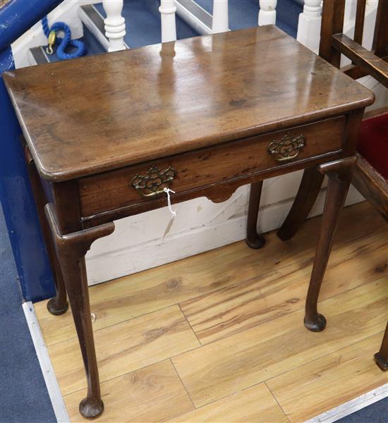 An 18th century mahogany side table W.68cm